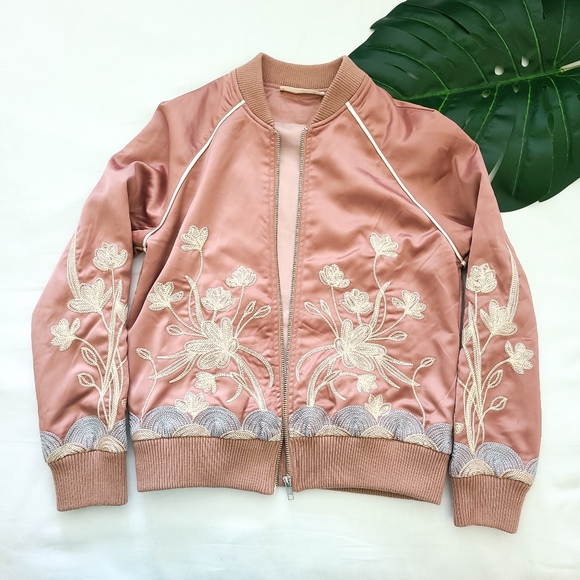 American threads blush bomber jacket - Picture 8 of 10
